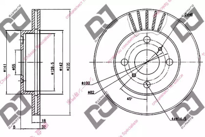 Тормозной диск DJ PARTS BD1008